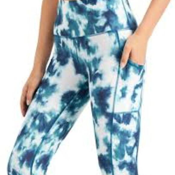 WILDFOX TIE DYE BLUE LEGGINGS MED - Picture 3 of 9